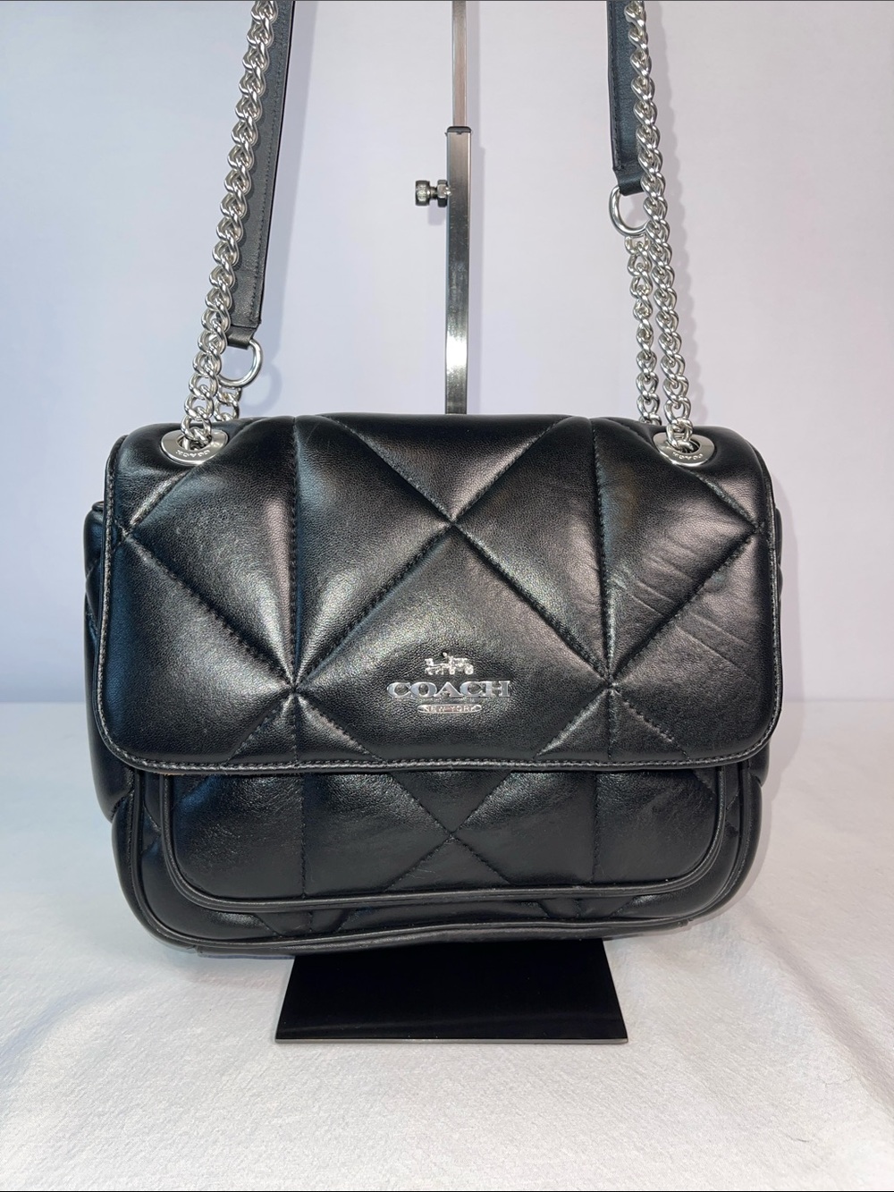 Coach M2322-CJ611 Klare 25 Puffy Diamond Quilted Leather Crossbody Authenticated